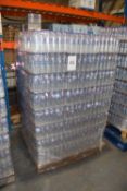 Pallet of bottled water, approx 2300 x 500 mm bottles with an expiry date of 26.10.23