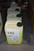 Four 10 litre bottles of Automatic Dishwasher Liquid