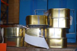 Nine 365 gram tins of anchovy fillets in sunflower oil with an expiry date of 11.07.23