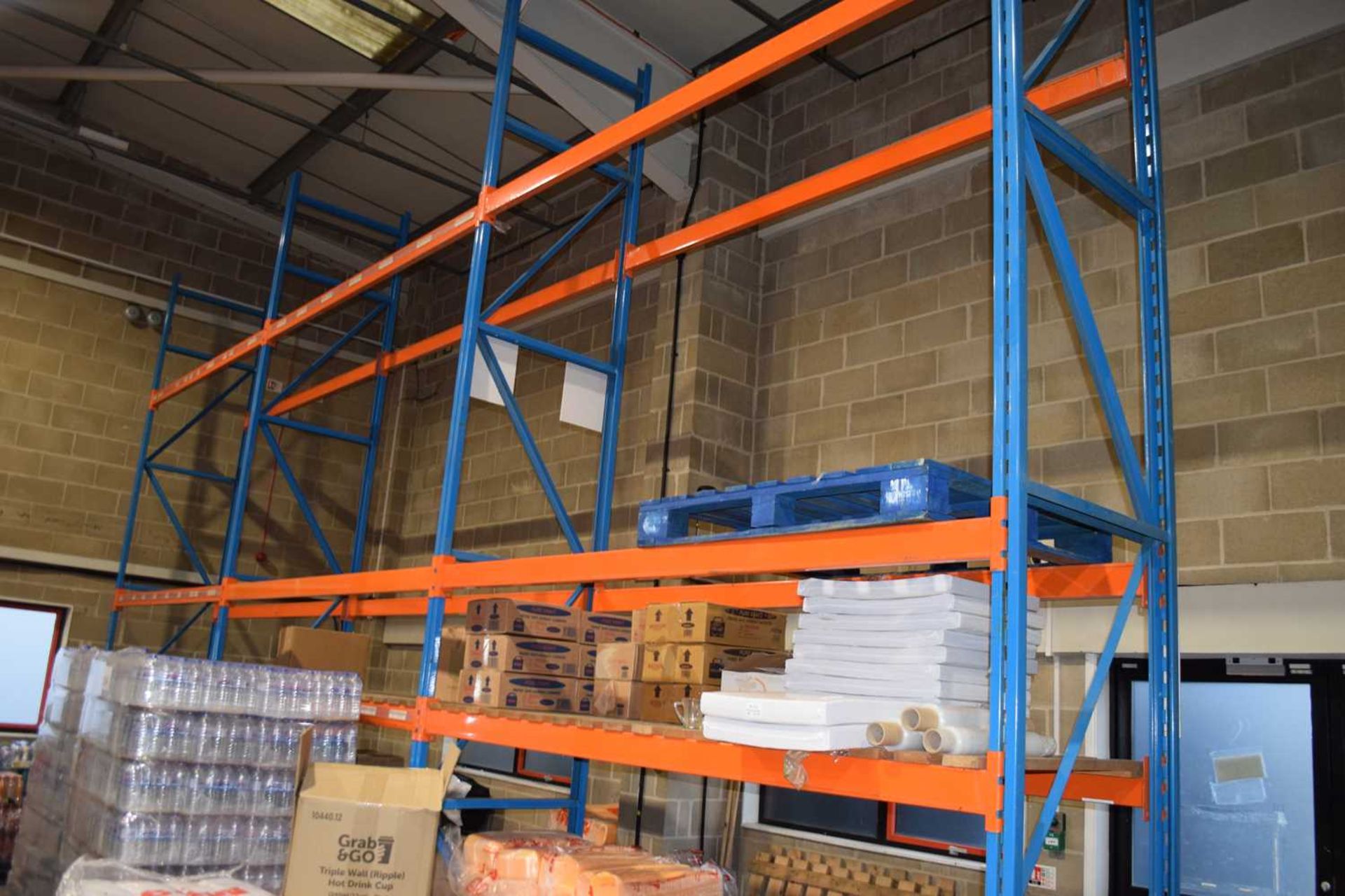 A three bay speedfit pallet rack, overall upright length 5 metres, crossbeam overall length approx - Bild 2 aus 2