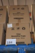 Two boxes of 12oz Smoothy cups, approx 1000 pieces per box