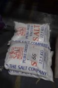 Four 12.5kg bags of Pure Dried Vacuum Salt by The Salt Company