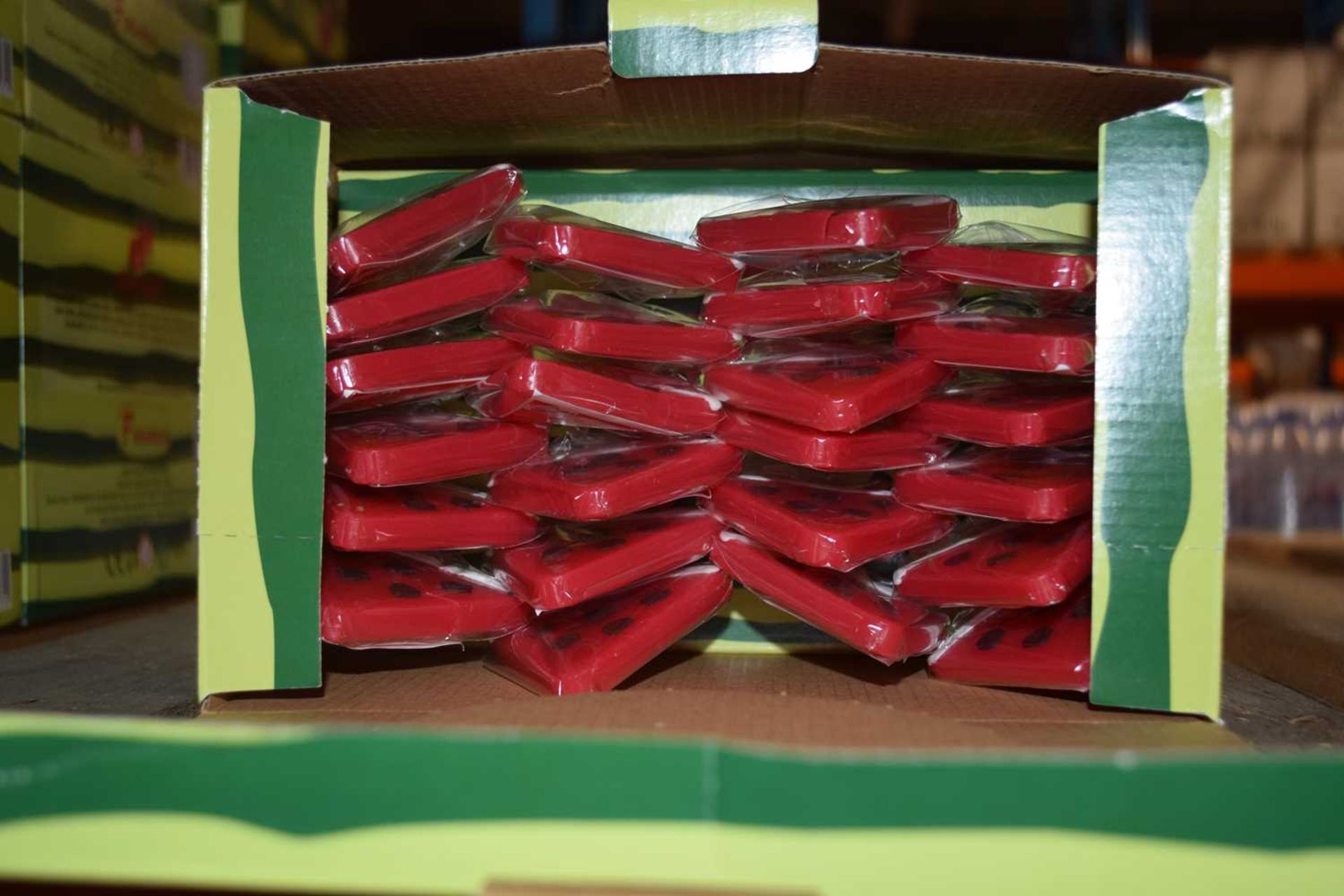 Thirteen boxes of Watermelon Candy Pops, approx 24 per box - unknown best before - Image 2 of 3