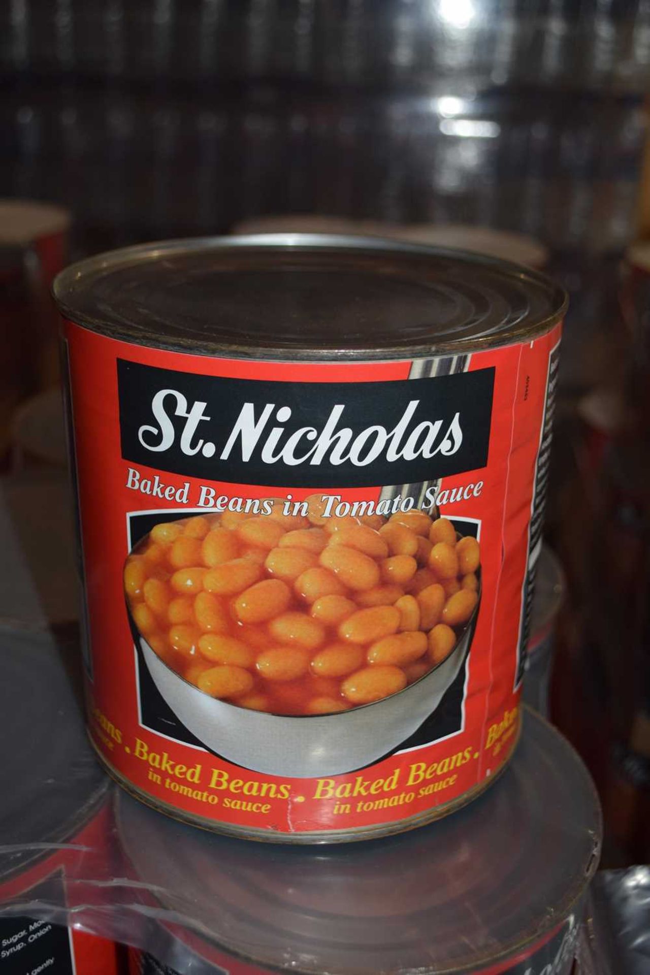 Six packs of St Nicholas Baked Beans in Tomato Sauce, 6x2.6kg tins per pack. Best Before Date: Jan - Image 2 of 2