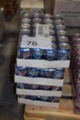 Four cartons of Pepsi 330ml cans, 24 cans per carton. Best Before Date: 24.09.23