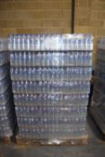 Two pallets of bottled water each pallet containing approx 2300 bottles with an expiry date of 25.