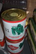 Three 1kg tins of gherkins. Best Before Date: July 2024