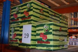 Thirteen boxes of Watermelon Candy Pops, approx 24 per box - unknown best before