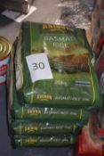Four 20kg bags of Basmati Rice
