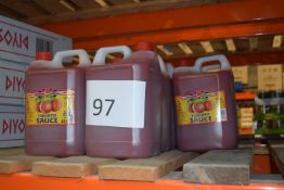 Twelve 4 litre bottles of Tomato Sauce by Ukay. Best Before Date: 23.08.22