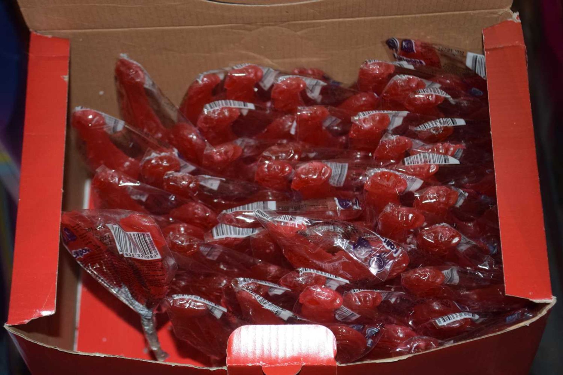 Approx twenty boxes of Candied Lollypops shaped like cockerels, approx 50 pieces per box - Image 2 of 3