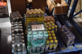 Mixed lot of various branded drinks to include Sparkling Water, Liptons Ice Tea etc, all Best Before