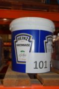 10 litre bucket of Heinz Mayonnaise. Best Before Date: 30.06.23
