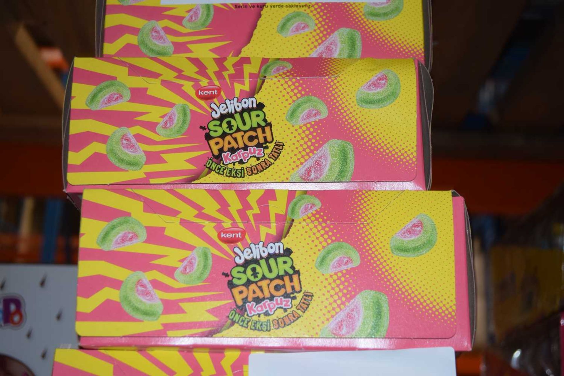 Approx twenty one boxes of Jelly Bon Sour Patch sweets, each box containing approx 14 packets - Image 2 of 4