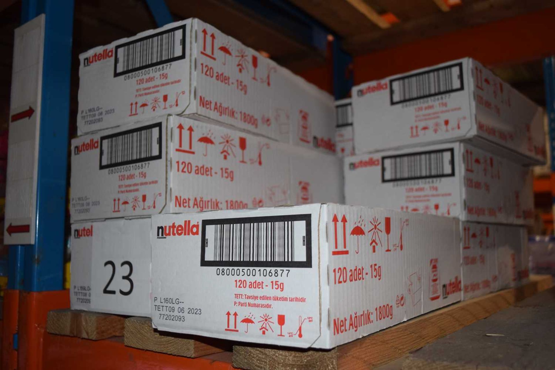 Ten boxes of Nutella 15g serving packets, approx 120 per box - Best Before Date: 09.06.23 - Image 2 of 2