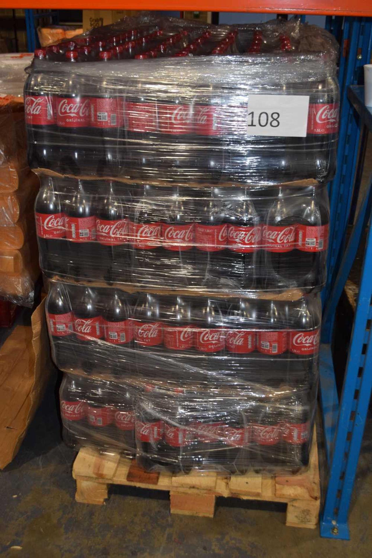 One pallet of 1.5 litre Coca Cola bottles, approx 430 bottles per pallet. Best Before Date: 29.06.