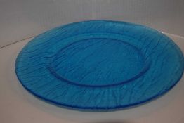 Glassware - Sky blue glass plate - quantity 48