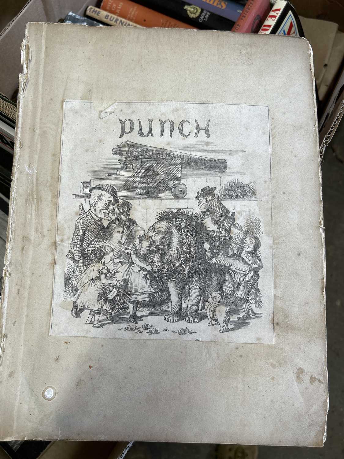 819b: Box including THE ILLUSTRATED LONDON NEWS 1918 + PUNCH SCRAPBOOK + PSYCHO SOURCES + space - Image 2 of 4