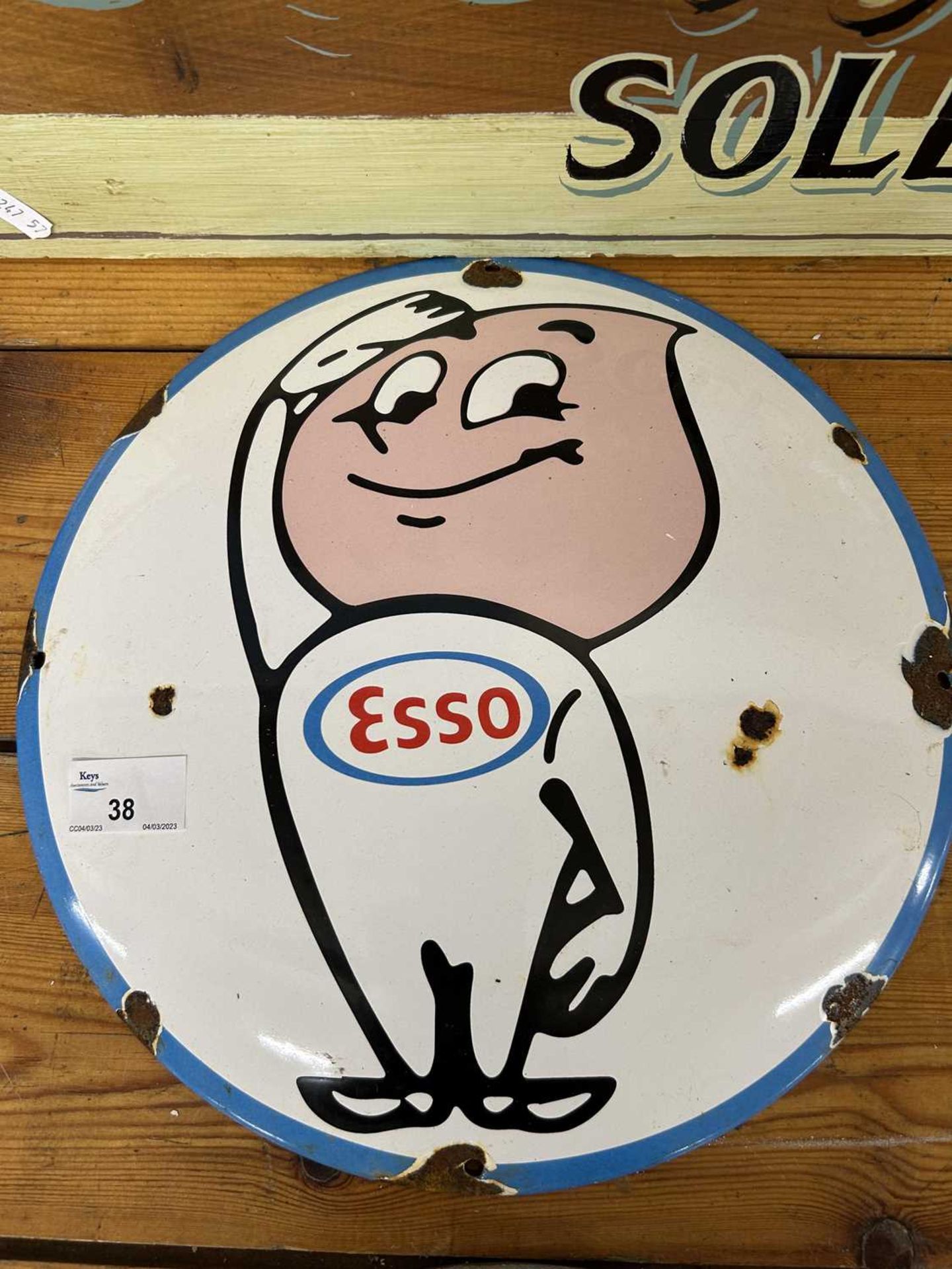 An Esso enamel sign (Mr Drip) height approx 30cm