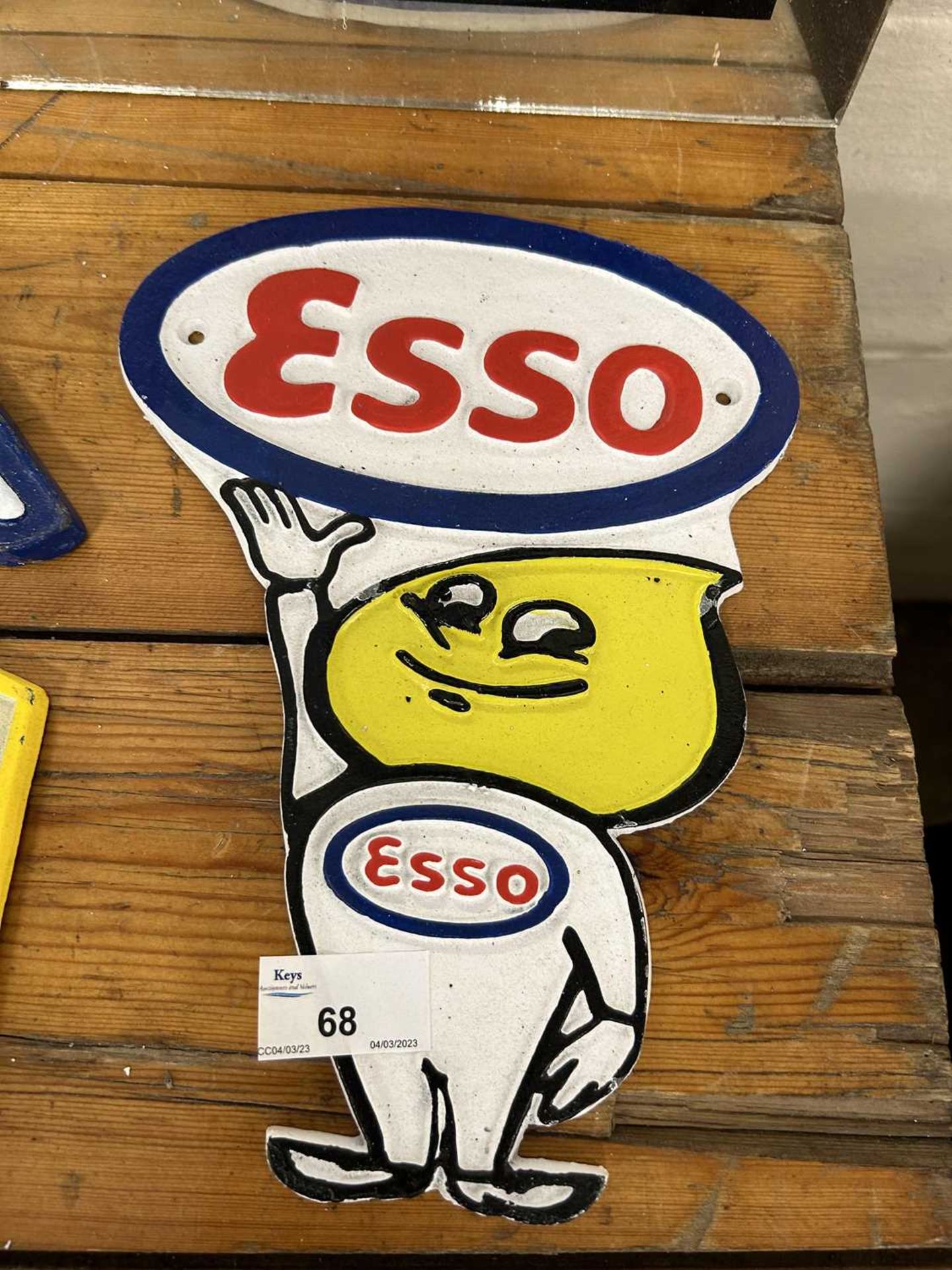 Cast Esso Mr Drip advertising sign, height approx 25cm