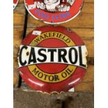 Castrol Motor Oil enamel sign, width approx 30cm