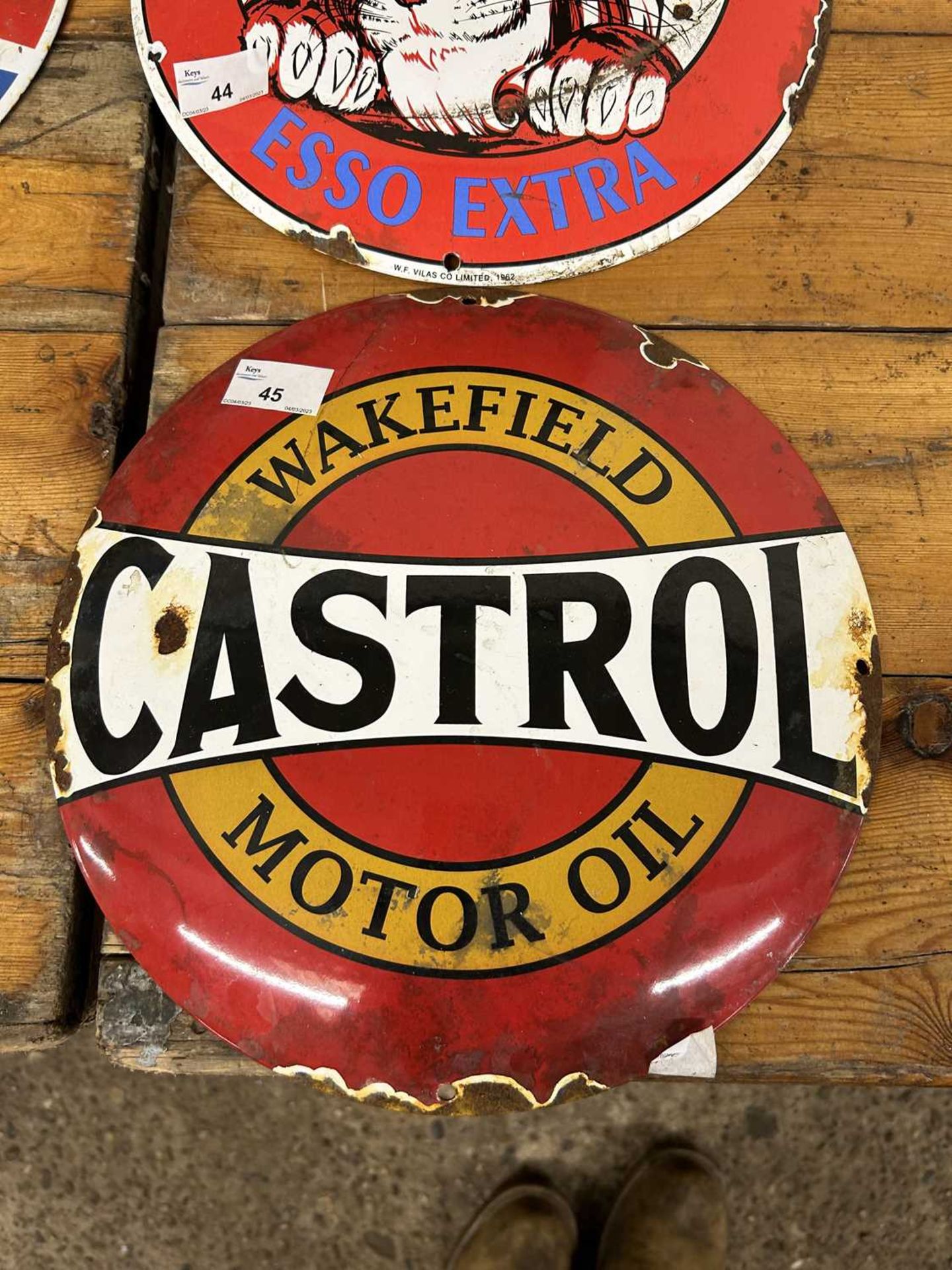Castrol Motor Oil enamel sign, width approx 30cm