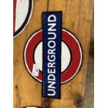Cast iron London Underground sign, width approx 27cm