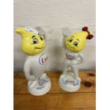 Two cast Esso Mr & Mrs Drip money boxes, height 23cm