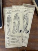 4 Vintage c1940's Michelin bookmarks