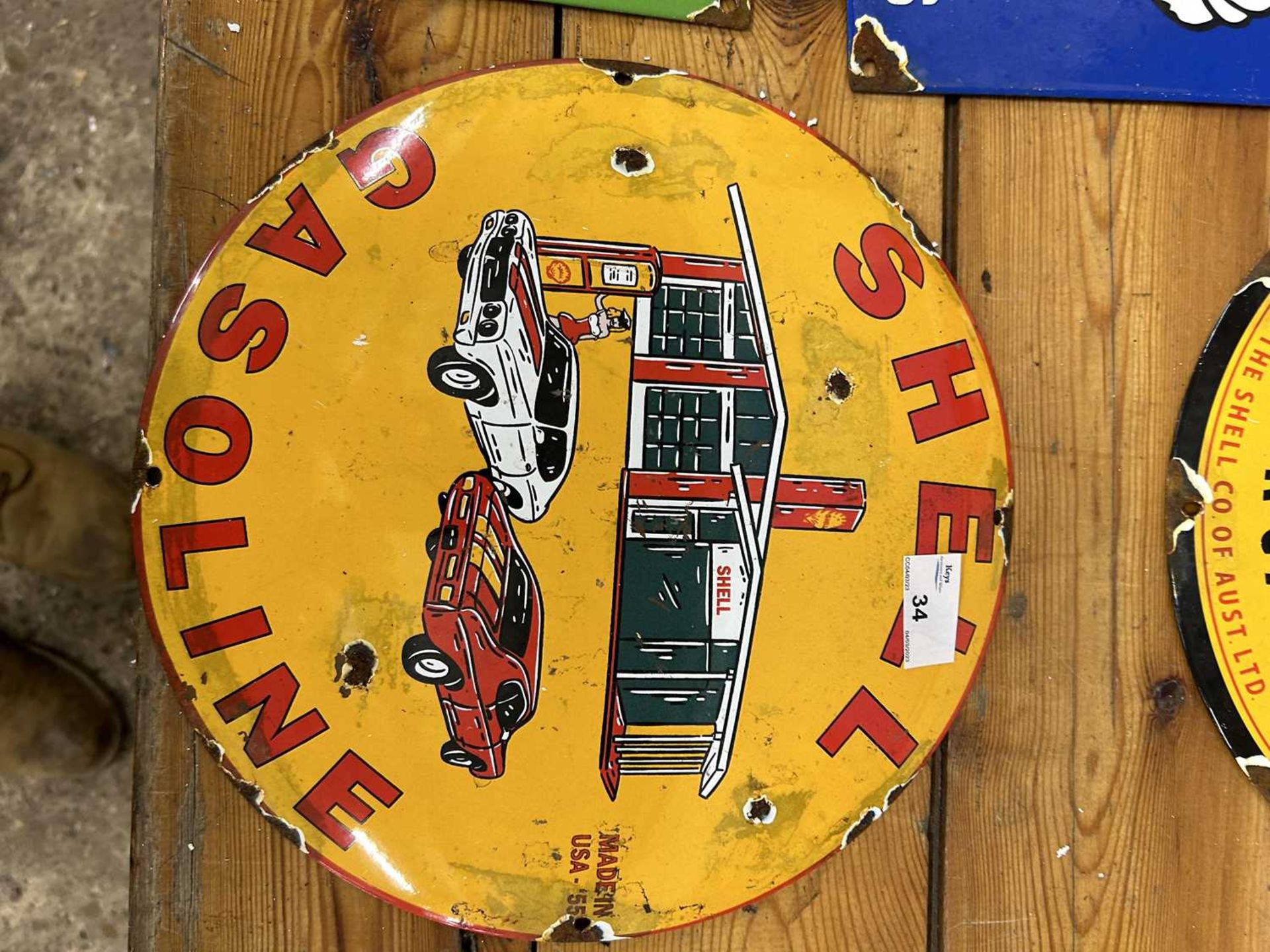 Shell Gasoline enamel sign, width approx 30cm