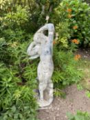 Composite garden statue formed as a lady, height approx 105cm