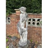 Composite garden statue formed as a lady, height approx 125cm