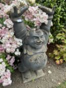 Composite garden statue formed as a Buddha, height approx 100cm