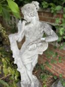 Composite garden statue formed as a lady, height approx 120cm