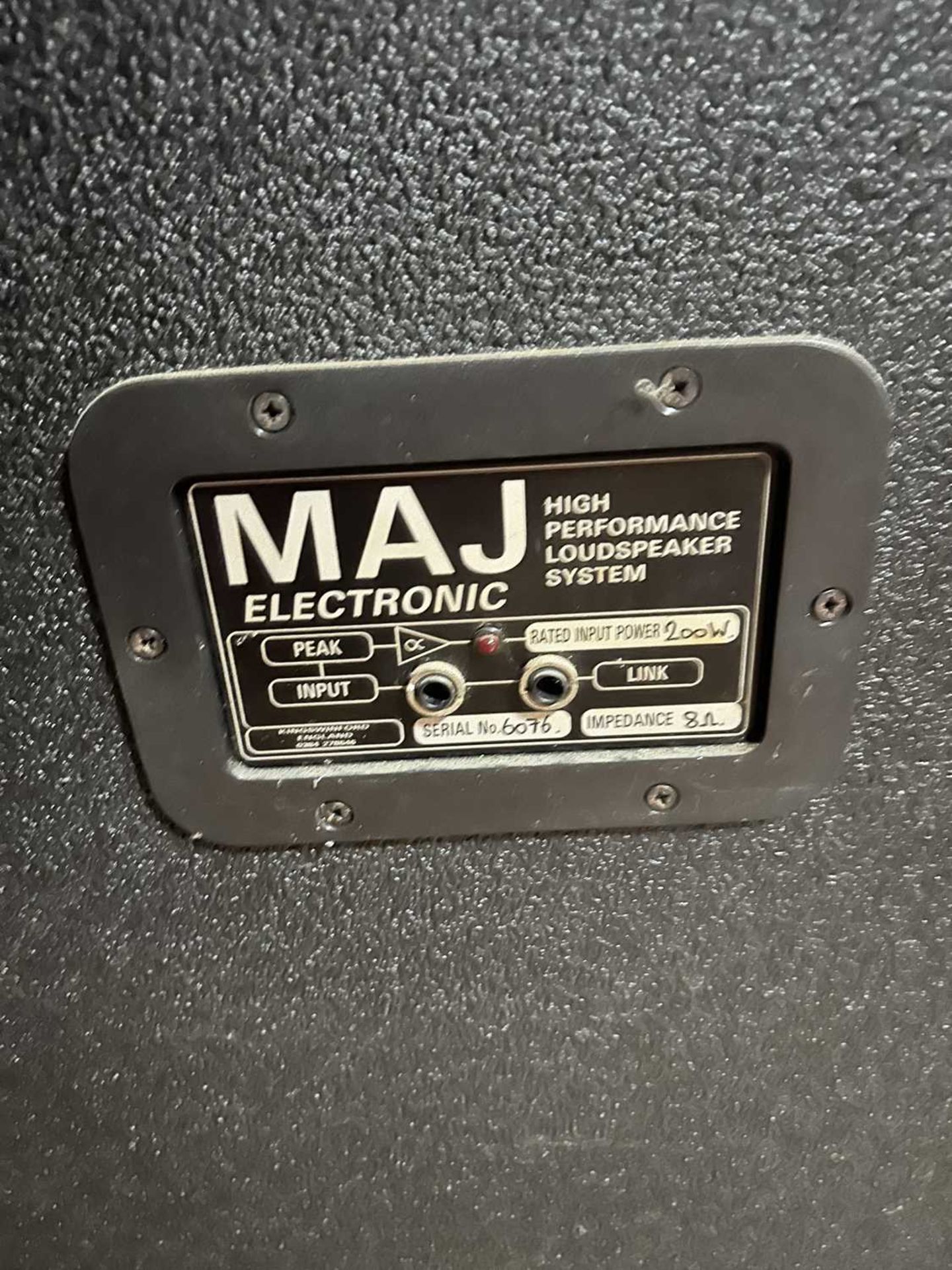 2x MAJ base speakers - Image 3 of 3