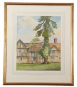Jack Goddard (British,1902-1984), Suffolk Tudor building study, watercolour, signed, inscribed on