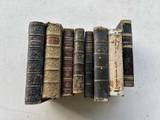 Mixed lot of rare antiquarian leather bound books - approx 8 - reference 236A