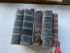 Mixed lot of very early Bibles, large format - approx 5, set of 3 Henry's Bibles Old and New