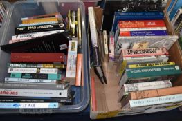 Two boxes of books including historical interest, Hollywood, transport, nature etc