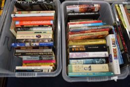 Two boxes of books including various historical interest, politics, cowboys etc