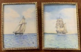J.P.Carter (British, 20th century), 'The Eye of the Wind' and 'Bluenose Schooner', watercolour on