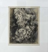 Asger Jorn (Danish 1914-1973), Composition, 1959, etching in colours, signed, 24/50, framed, 27x21cm
