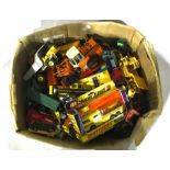 A collection of model cars and toys, to include Dinky, Matchbox, Ros, Majorett etc, mostly