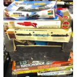 Various games and aircraft modelling kits, games include Bionic Crisis, 10-Four, Good Buddy,