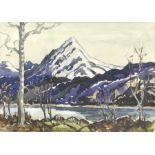 William Telfer F.I.A.L. (Scottish, 1907-1993), Early Spring in Loch Rannock, signed l.c., titled,