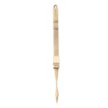 S J Rose & Son, a 1970s 9ct gold retractable toothpick