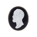 A 19th century gold agate cameo brooch