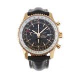 Breitling, a limited edition 18ct rose gold Navitimer World wrist watch, circa 2012