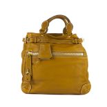 Burberry, a mustard leather handbag