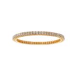 A 14ct gold brilliant-cut diamond line bangle bracelet